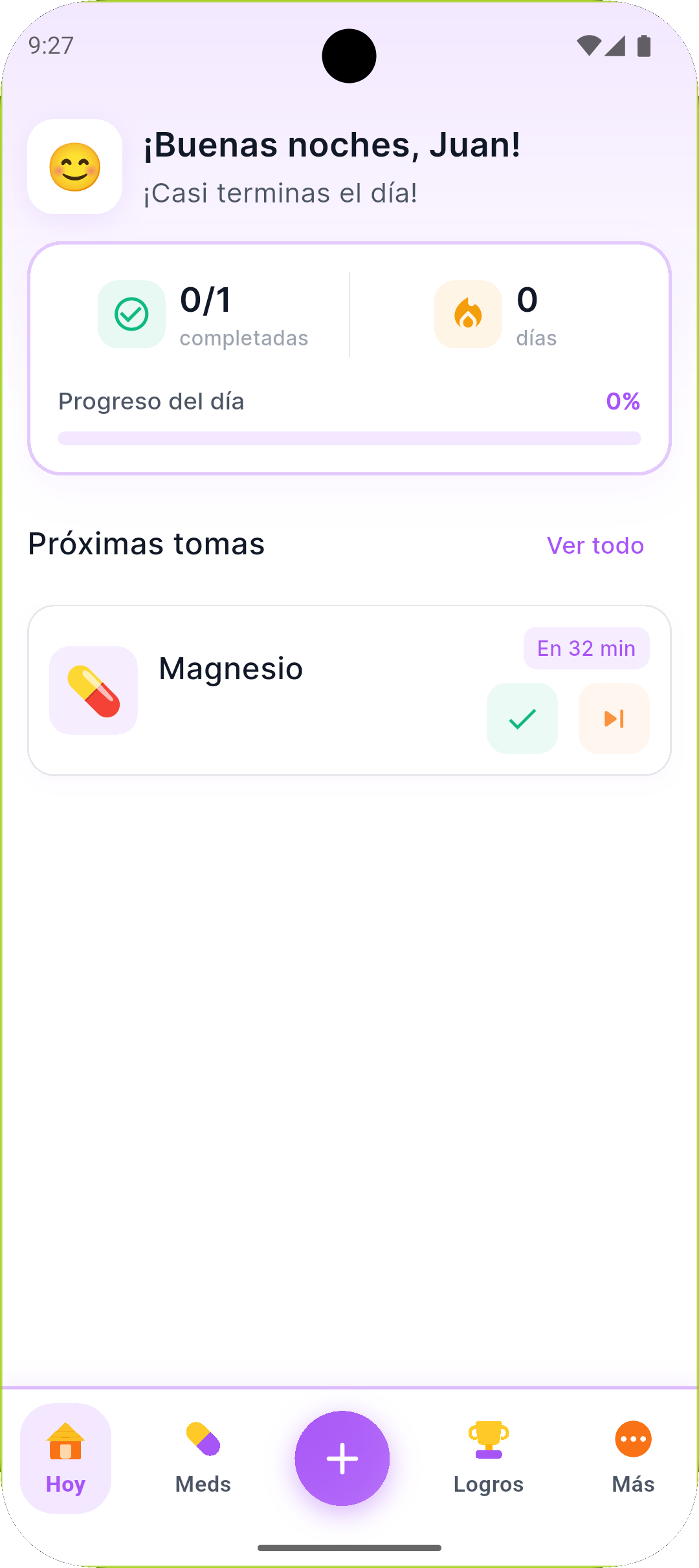 Recordatorio de medicamento